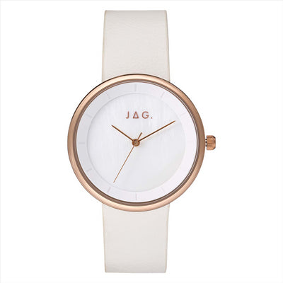 Jag Ally White Dial&Band Quartz Ladies Watch