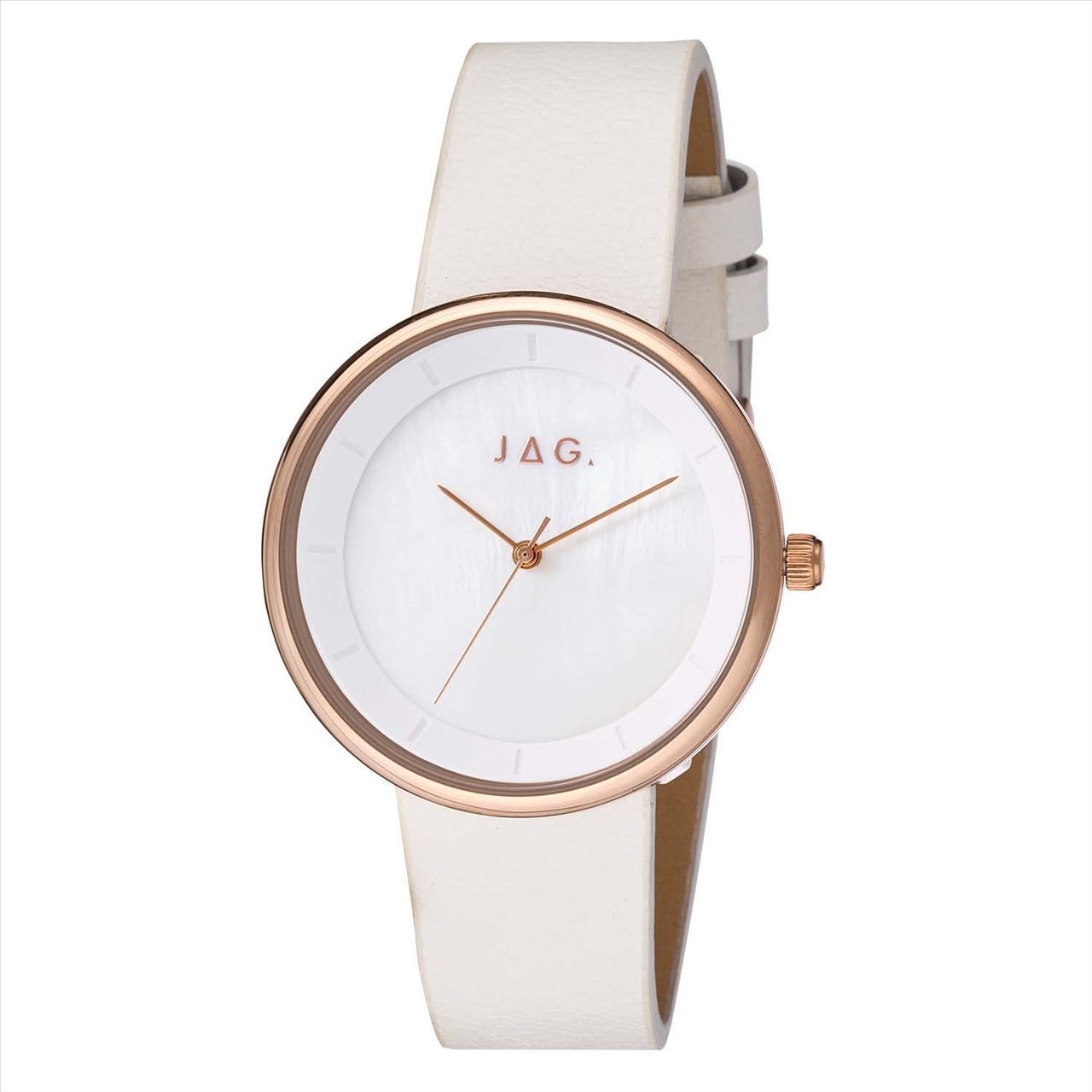 Jag Ally White Dial&Band Quartz Ladies Watch