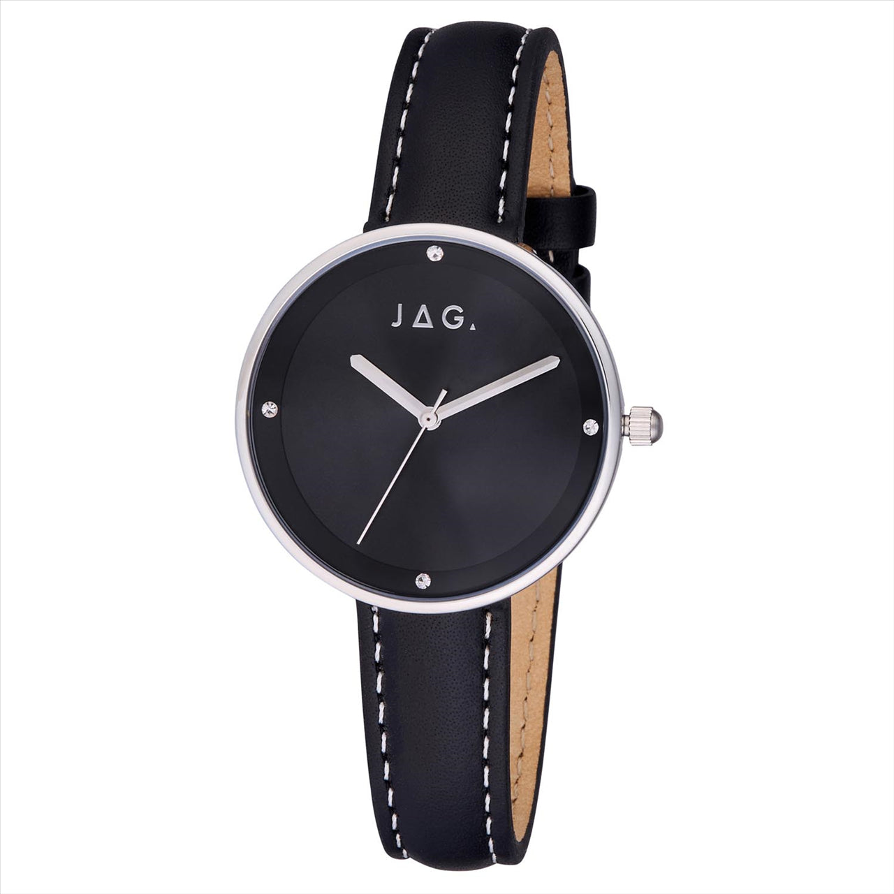 Jag Sarah Black Dial & Strap Quartz Ladies Watch