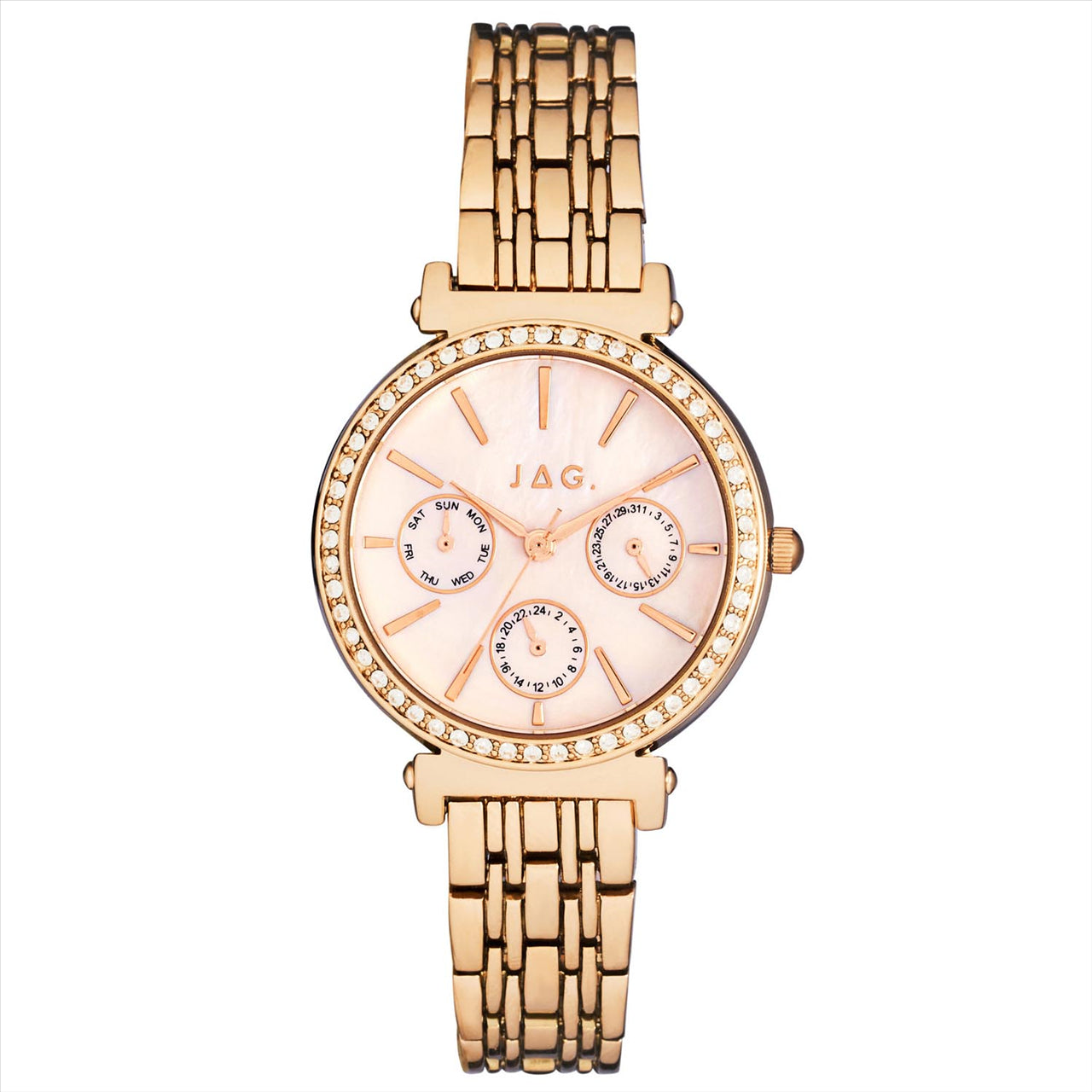 Jag Keira Rose Gold Quartz Ladies Dress Watch