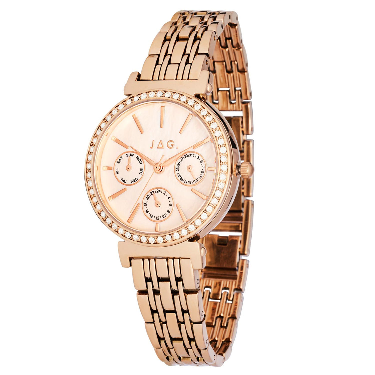 Jag Keira Rose Gold Quartz Ladies Dress Watch