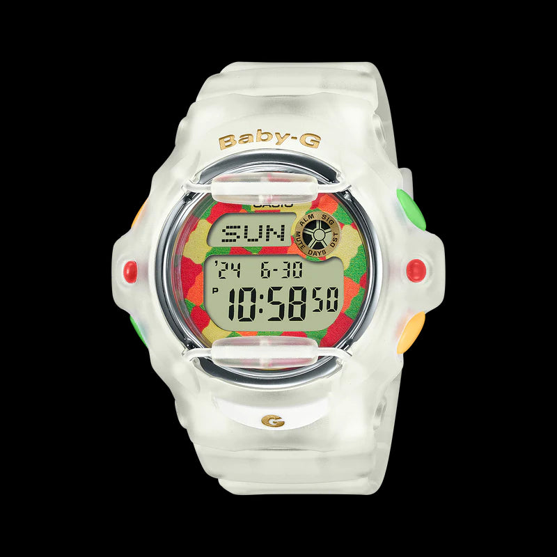 Baby G Digital Harribo 200M Alarm Colourful Face Watch