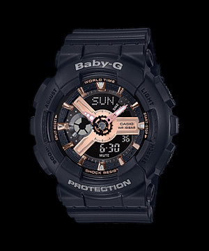 Baby G 100M Blk Rose Gold Watch