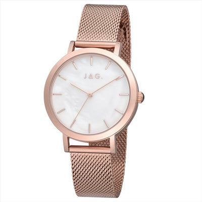 Jag Olivia Rose Gold Analoque Quartz Ladies Dress Watch