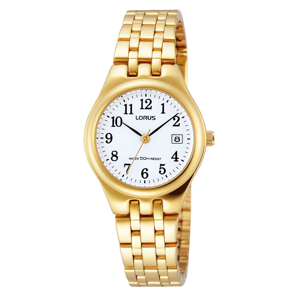 Lorus Ladies Gold Plated 50M Wr Analoque Quartz Watch Xmas23 1606