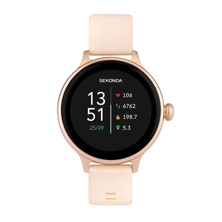 Sekonda Smart Connect Blk Pink Strap 40Mm Watch