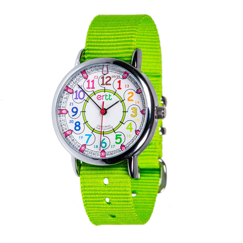 Cactus Lime Kids Watch Splash Resistant Washable Fabric Strap