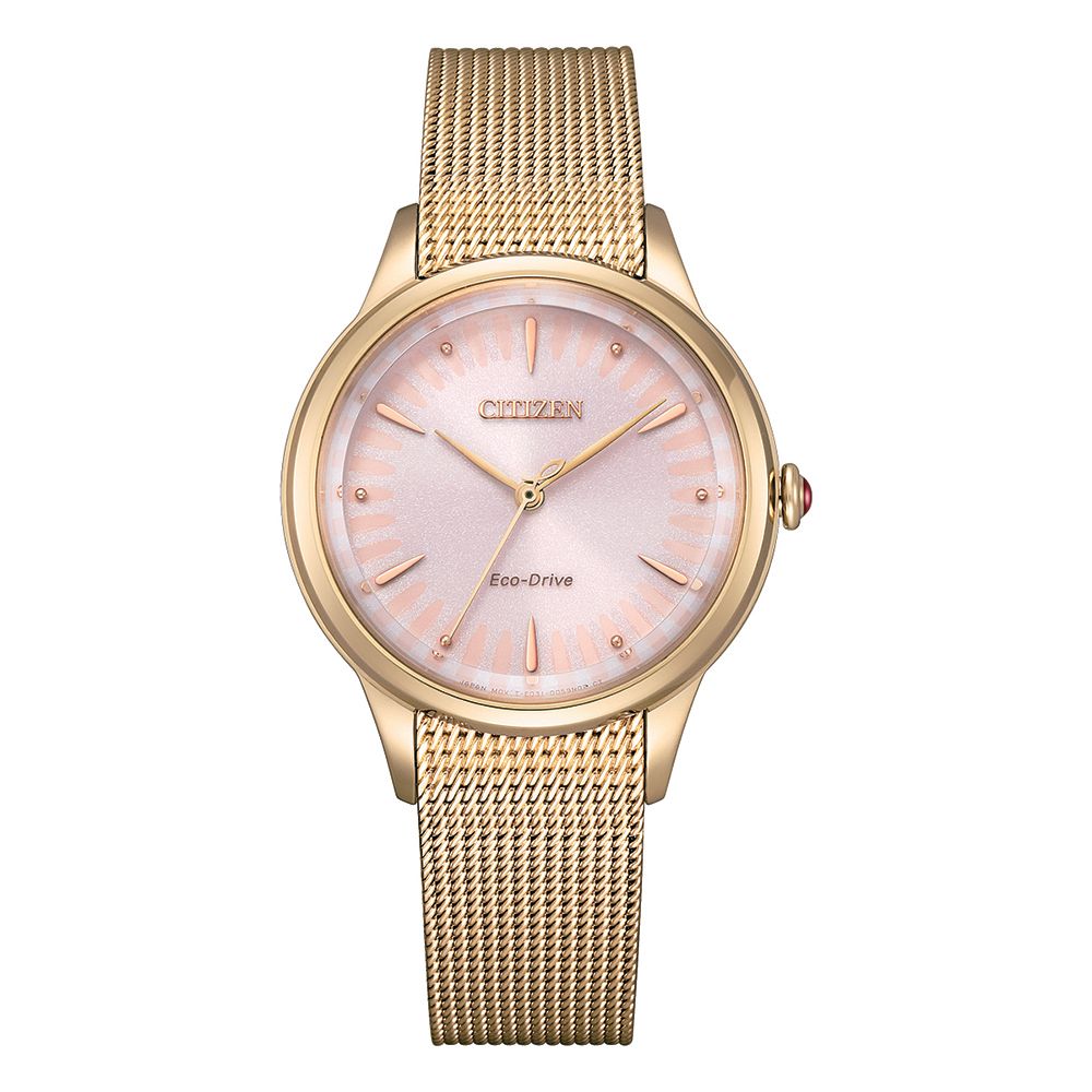 Citizen Ladies Eco Drive 50M Rose Gold Mesh Strap Xmas23 0107