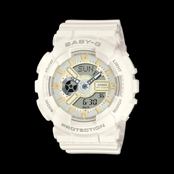 Baby G Duo White Chocolate 100M White Face & Resin Band