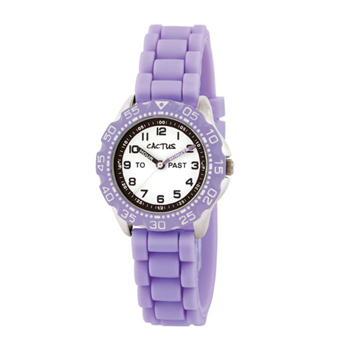 Cactus Splash Proof Time Teacher /Purple Silicone Band