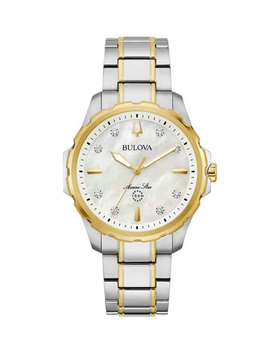 Bulova Marine Lds Brlt Sstt Wr100 Diamond