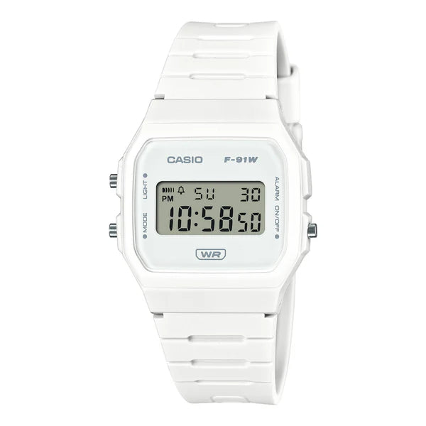 Casio Digital Led.S/W,Alarm Wr White Resin Band