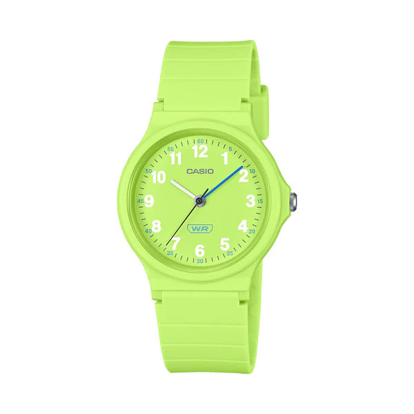 Casio Ladies Analogue Wr Green Resin Band