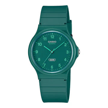 Casio Analogue Wr Green Resin Band Watch