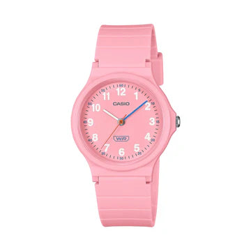 Casio Ladies Analogue Wr Pink Resin Band Watch