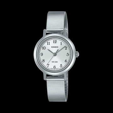 Casio Ana Retro Bracelet,Silver Face,Stainless