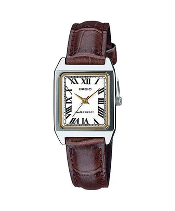 Casio Analogue ,Brown Leather Band ,Wr