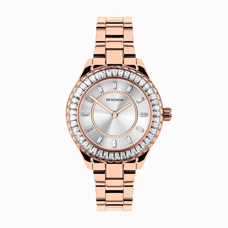 Sekonda Margot Silver Dial Stainless Steel Rose Gold Bracelet 34M