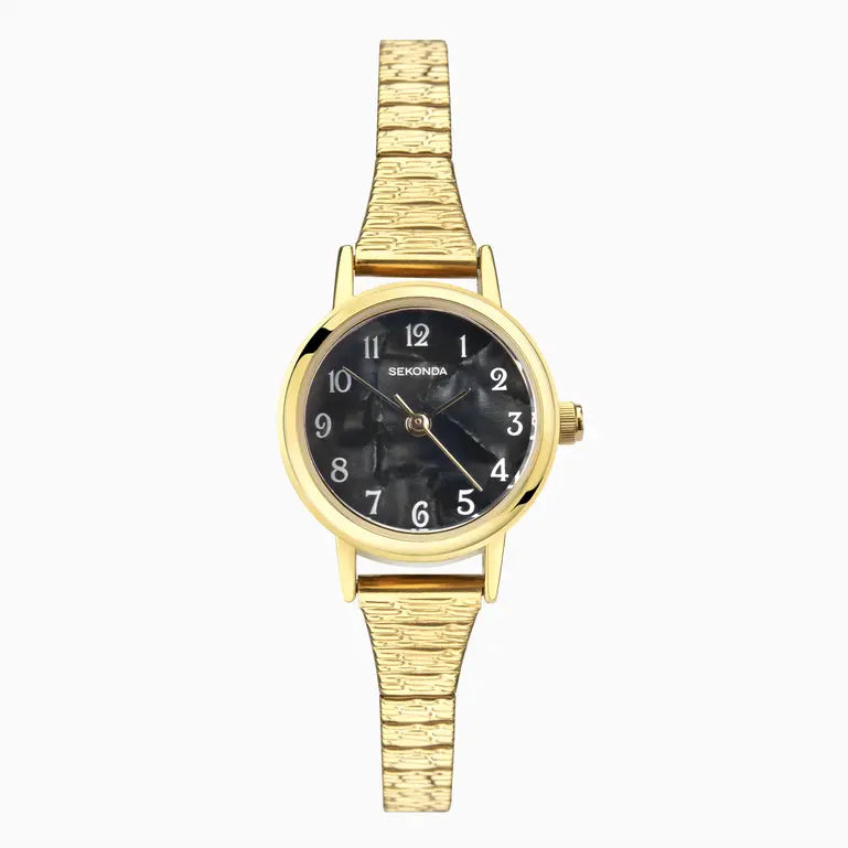 Sekonda Connolly Black Mop Dial Gold Expander 23Mm