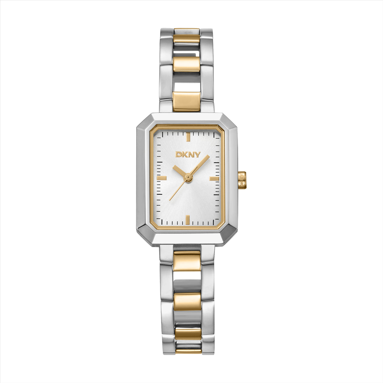 DKNY Uptown Midi Silver Dial Two Tone Bracelet 22.35.5Mm