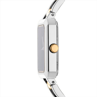DKNY Uptown Midi Silver Dial Two Tone Bracelet 22.35.5Mm