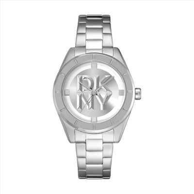 DKNY Chambers Midi Silver Dial Stainless Steel Bracelet 34Mm