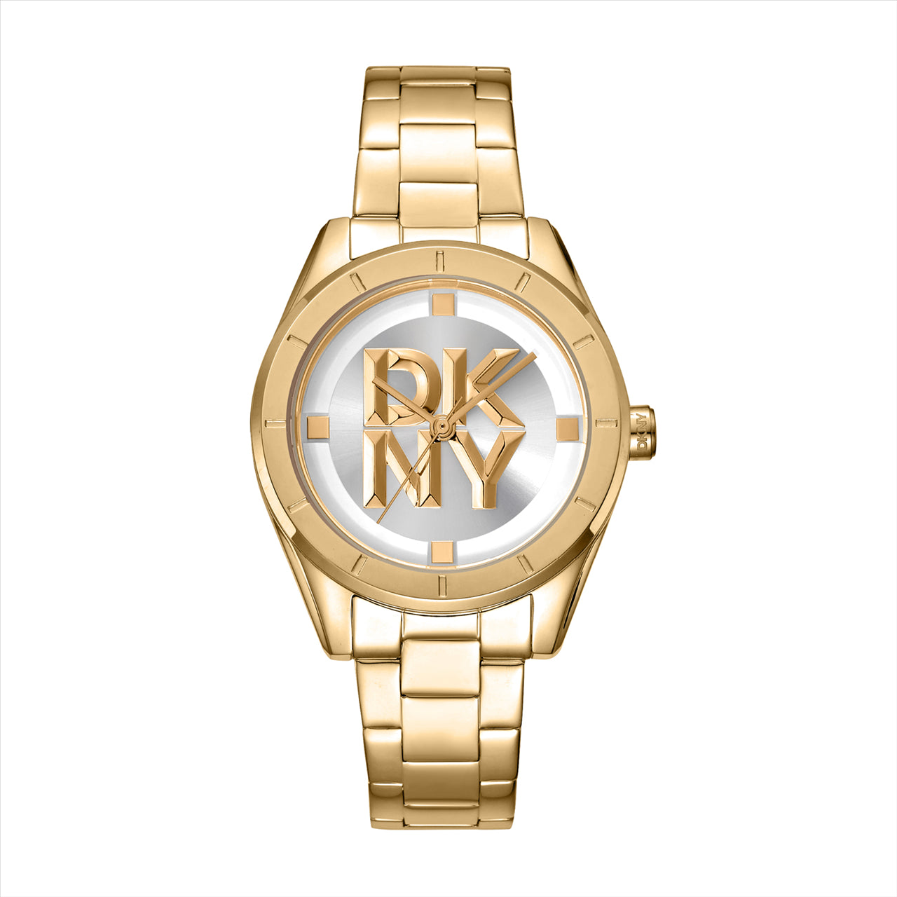 DKNY Chambers Midi Silver Dial Ipg Bracelet 34Mm