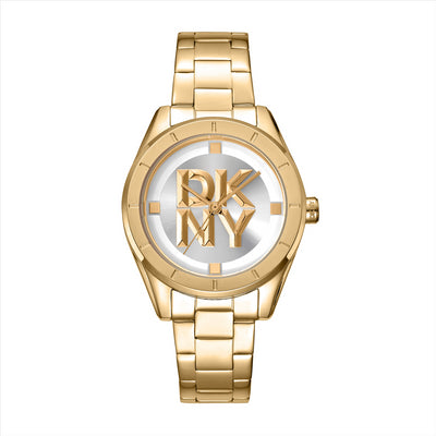 DKNY Chambers Midi Silver Dial Ipg Bracelet 34Mm