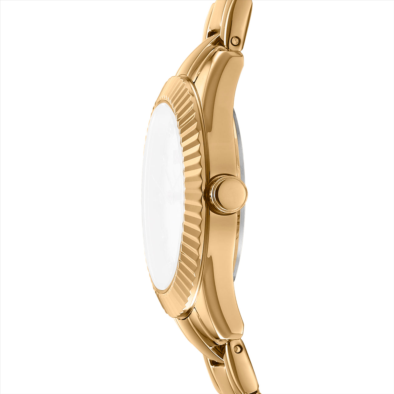DKNY Chambers Glitz Silver Dial Ipg Bracelet 30Mm