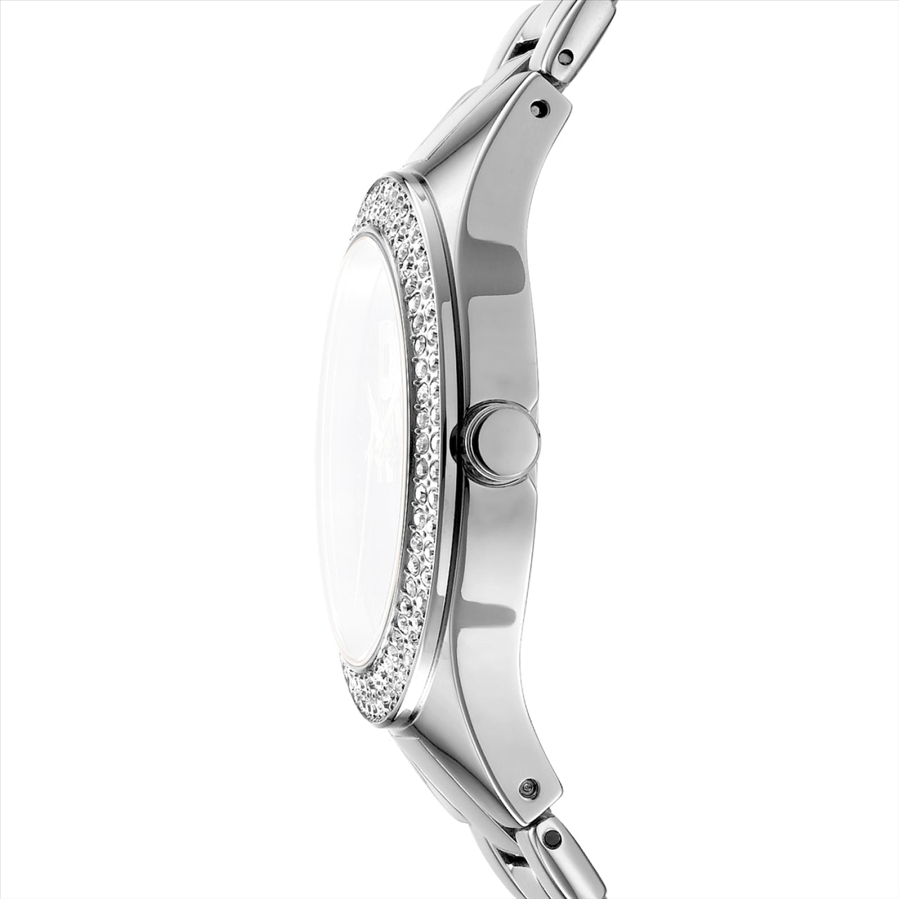 DKNY Parsons Glitz Rose Dial Stainless Steel Bracelet 38Mm