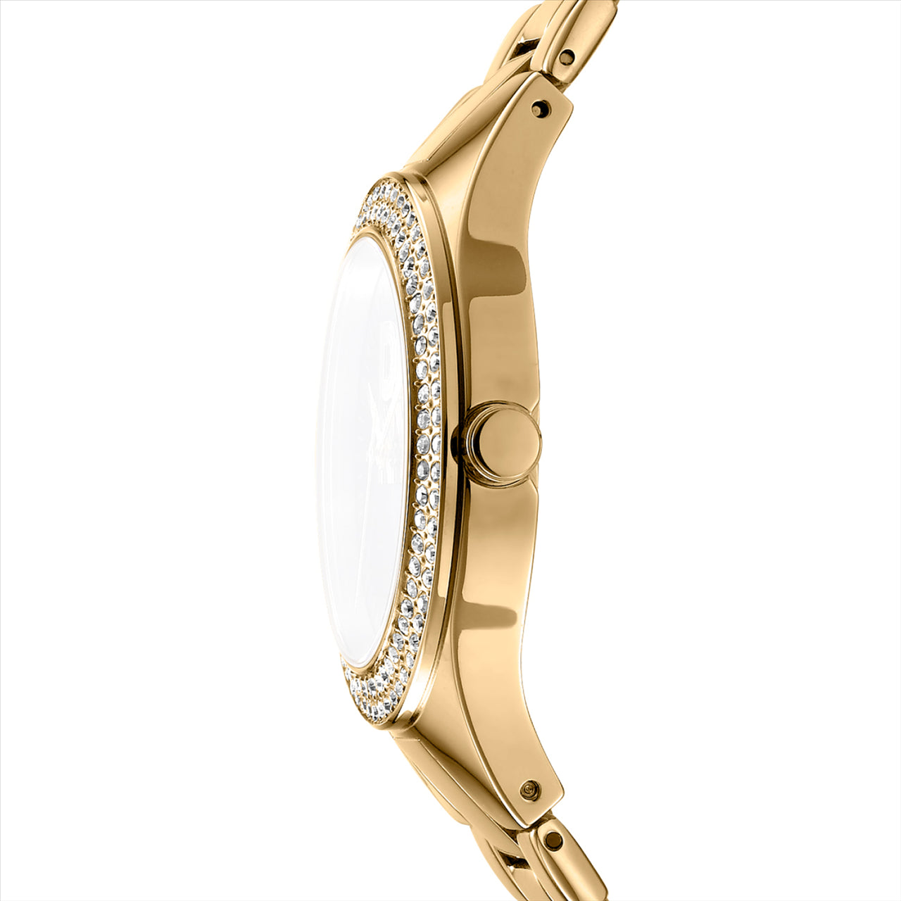 DKNY Parsons Glitz Silver Dial Ipg Bracelet 38Mm