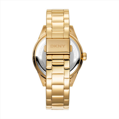 DKNY Nolita Multi Glitz Champaign Dial IPG Bracelet 40M