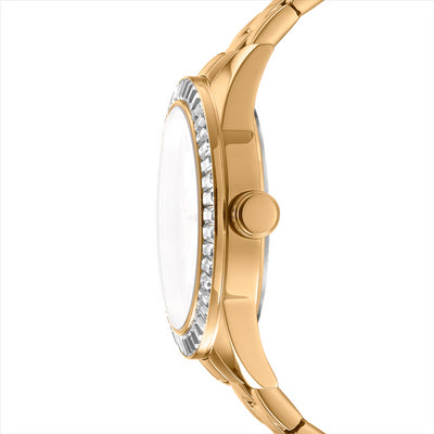 DKNY Nolita Multi Glitz Champaign Dial IPG Bracelet 40M