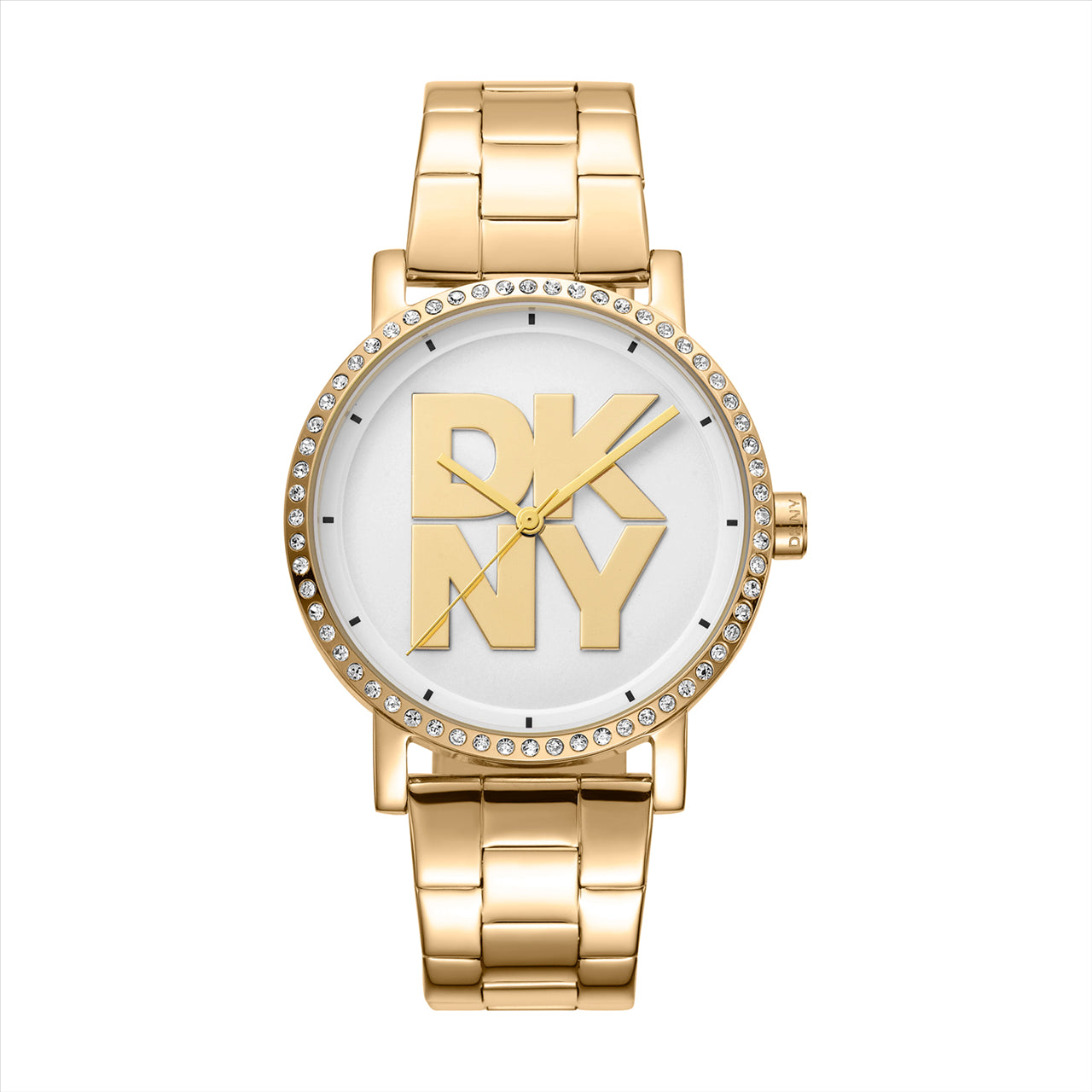 DKNY Soho Logo Silver Dial Stainless Steel Bracelet 36Mm