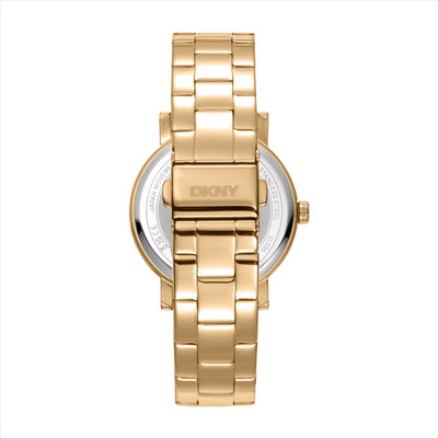 DKNY Soho Logo Silver Dial Stainless Steel Bracelet 36Mm