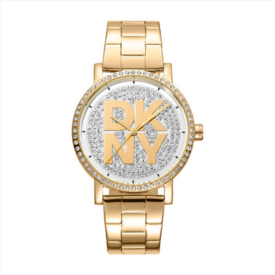DKNY Soho Logo Silver Txtur Dial Ipg Bracelet 36Mm