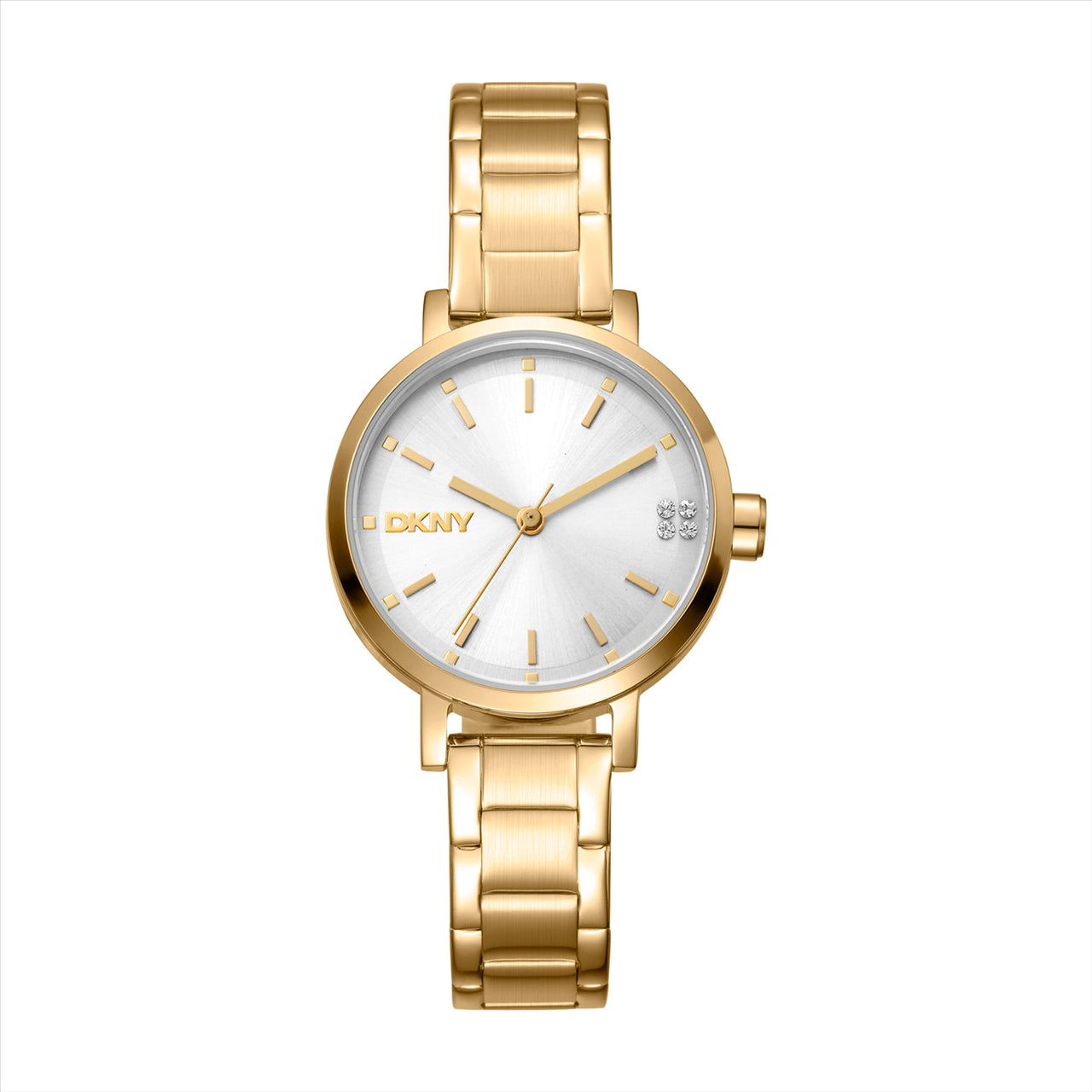 DKNY Soho Glitz Silver Dial Ipg Bracelet 30Mm