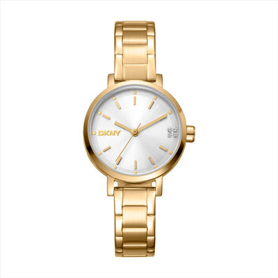 DKNY Soho Glitz Silver Dial Ipg Bracelet 30Mm