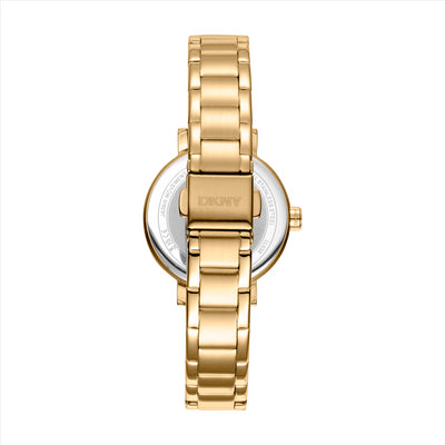 DKNY Soho Glitz Silver Dial Ipg Bracelet 30Mm