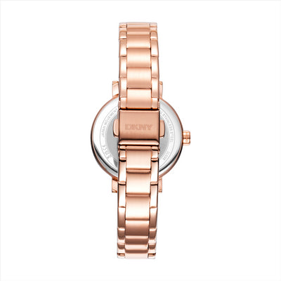 DKNY Soho Glitz Silver Dial Iprg Bracelet 30Mm