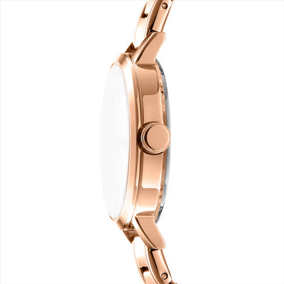 DKNY Soho Glitz Silver Dial Iprg Bracelet 30Mm