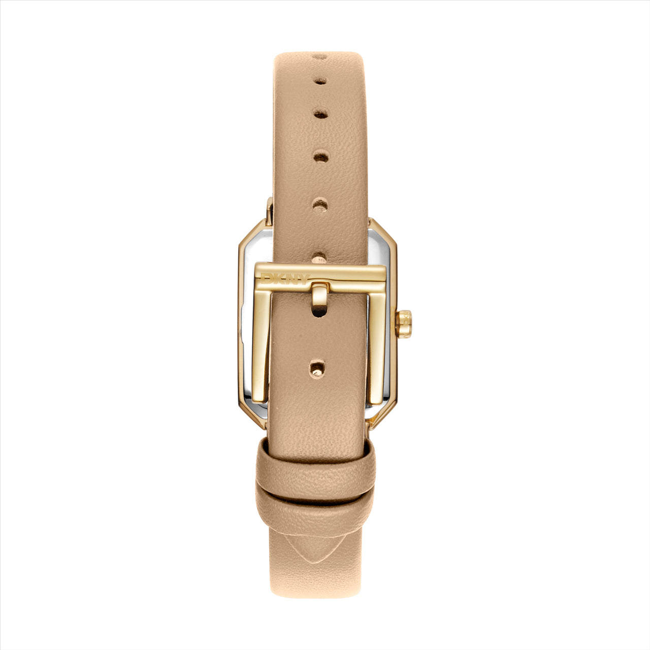 DKNY Uptown Midi Silver Dial Beige Leather 22.35.5M