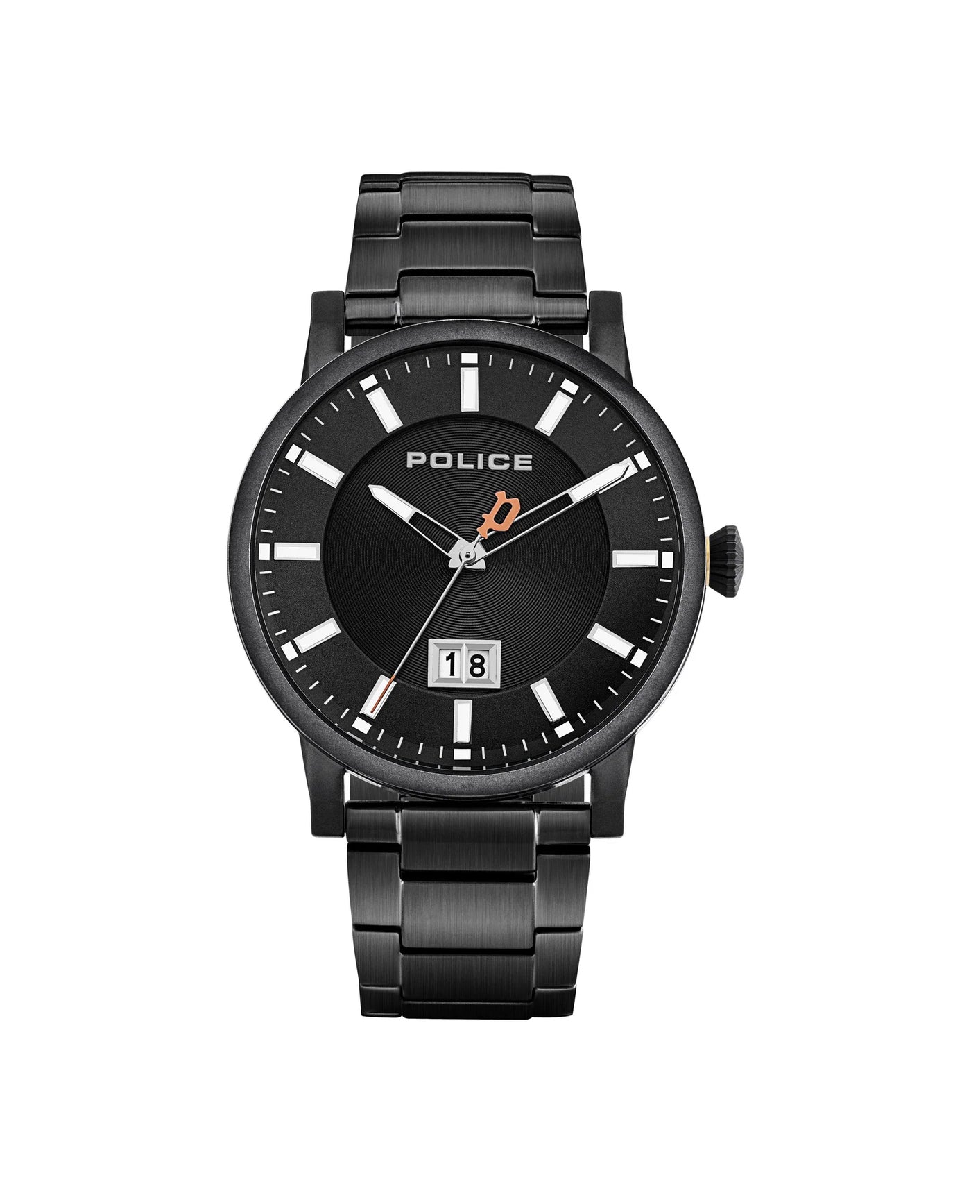 Police Analoque Quartz Collin Black Dial Black B/Let Watch