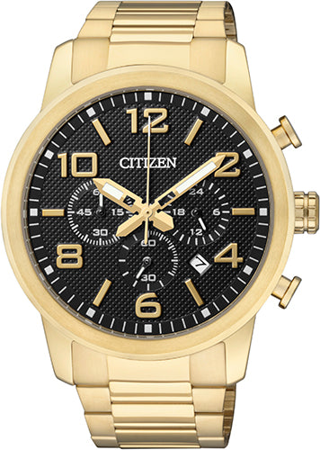 Citizen Gents Blt Stainless Yellow Plated Water Resistant