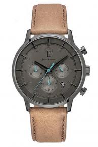 Pierre Lannier Chronograph Blk Blk/Brwn Dune 43Cm Mens Analoque Quartz Watch