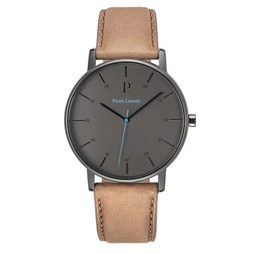 Pierre Lannier Cityline Black/Brown Dune Leather 39Mm Mens Analoque Quartz Watch