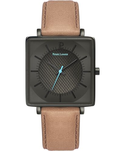 Pierre Lannier Le Care Black Black/Brown Dune Leather 30Mm Watch