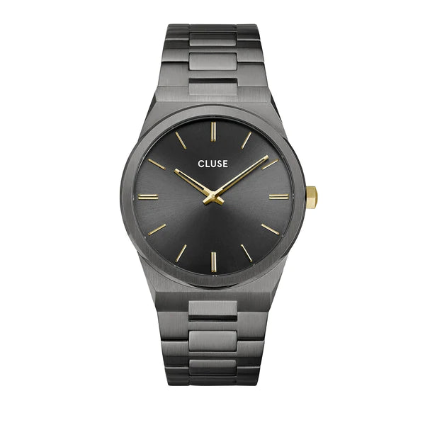 Pierre Lanier Analogue Quartz Vigoureux Dark Grey Gold Battons Mens Watch