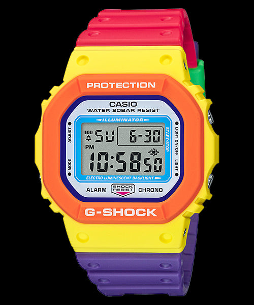 G Shock Digital 200M Multi Colour Band Watch