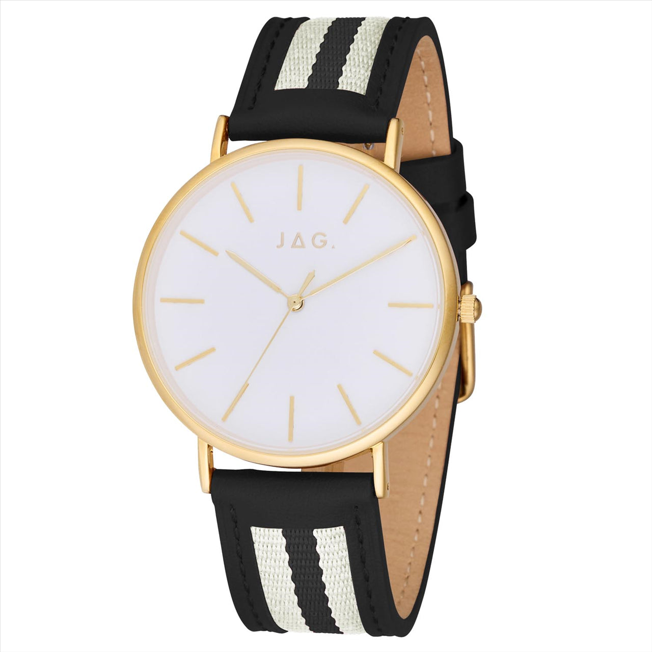 Jag Daniel Black& White Strap Mens Watch